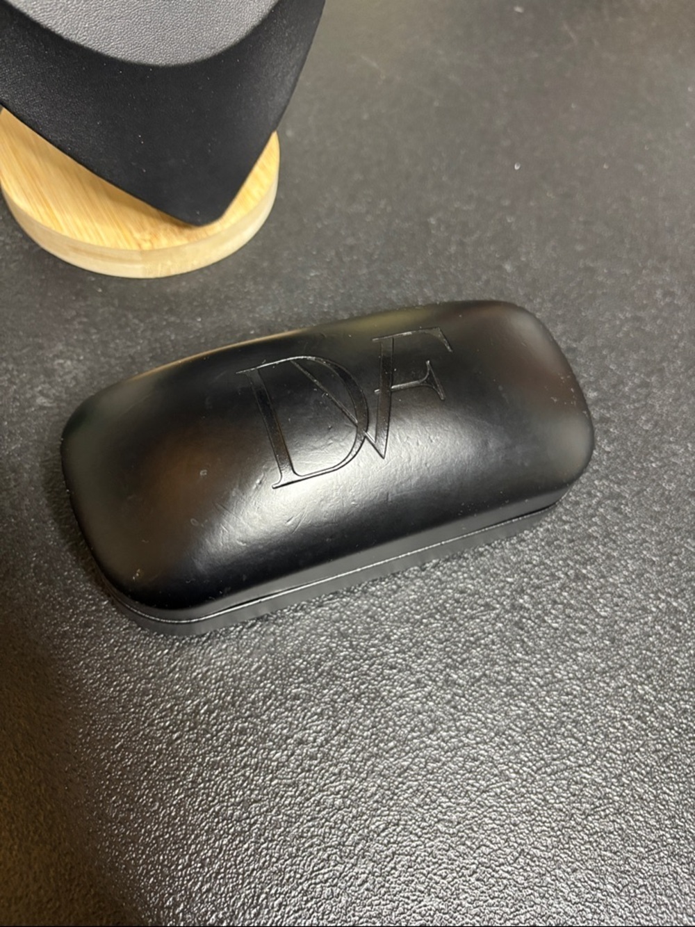 Diane Von Furstenberg Black Pink Embossed Sunglasses Case
